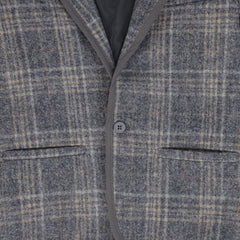 LE BOURDON PLAID PRINT BLAZER