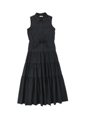 VALENTINA RHINESTONE COLLARED TIERED JUMPER