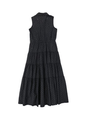 VALENTINA RHINESTONE COLLARED TIERED JUMPER