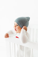ElYS&CO. 2PC ORGANIC FRENCH TERRY FOOTIE+BEANIE SET