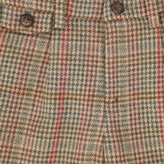 LE BOURDON HOUNDSTOOTH WOOL CUFFED SHORTS