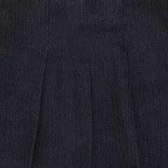 BAMBOO FLAT PLEAT DENIM SKIRT