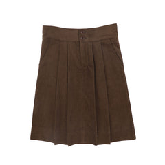 BAMBOO 2PC EMBROIDERED DOLL SWEATSHIRT WITH BUTTON CORDUROY SKIRT