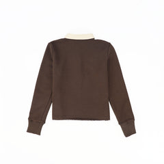 BAMBOO 2PC EMBROIDERED DOLL SWEATSHIRT WITH BUTTON CORDUROY SKIRT
