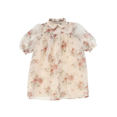 FRANCESCA GUILIANO PUFF SLEEVE FLORAL DRESS