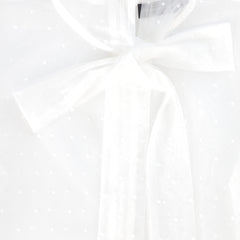 FRANCESCA GUILIANO SWISS DOT NECK TIE BLOUSE