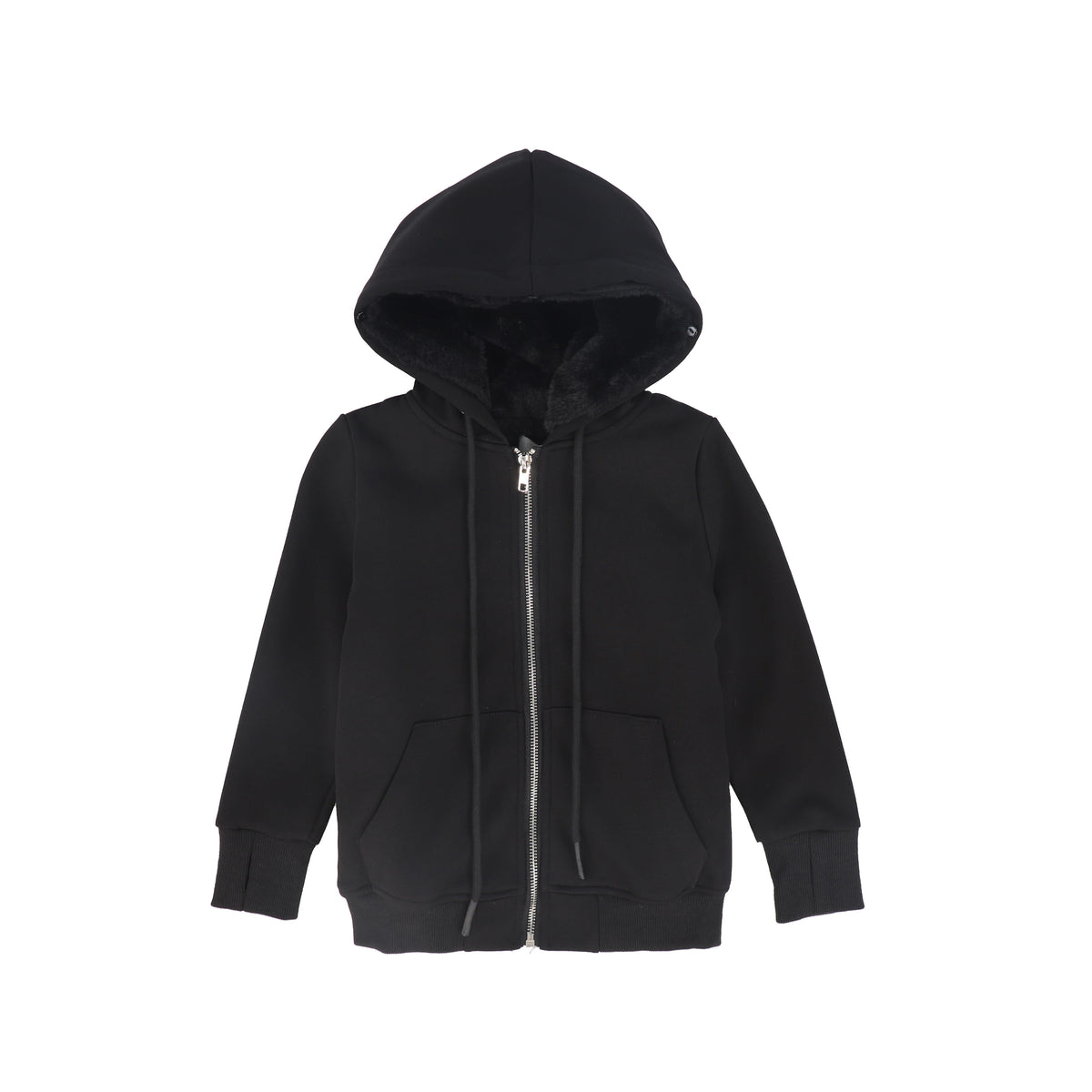 BACE COLLECTION FUR ZIP UP SWEATSHIRT