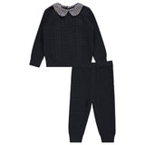 JAYBEE 2PC PETER PAN PLAID SWEATER SET