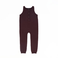 BAMBOO 2PC ROUND COLLAR ONESIE WITH  BUTTONED KNIT ROMPER