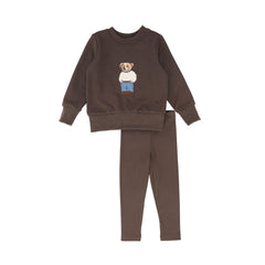 BAMBOO 2PC EMBROIDERED DOLL SWEATSHIRT SET