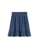 PHIL AND PHOEBE 2PC PALM DENIM RUFFLE WITH SKIRT