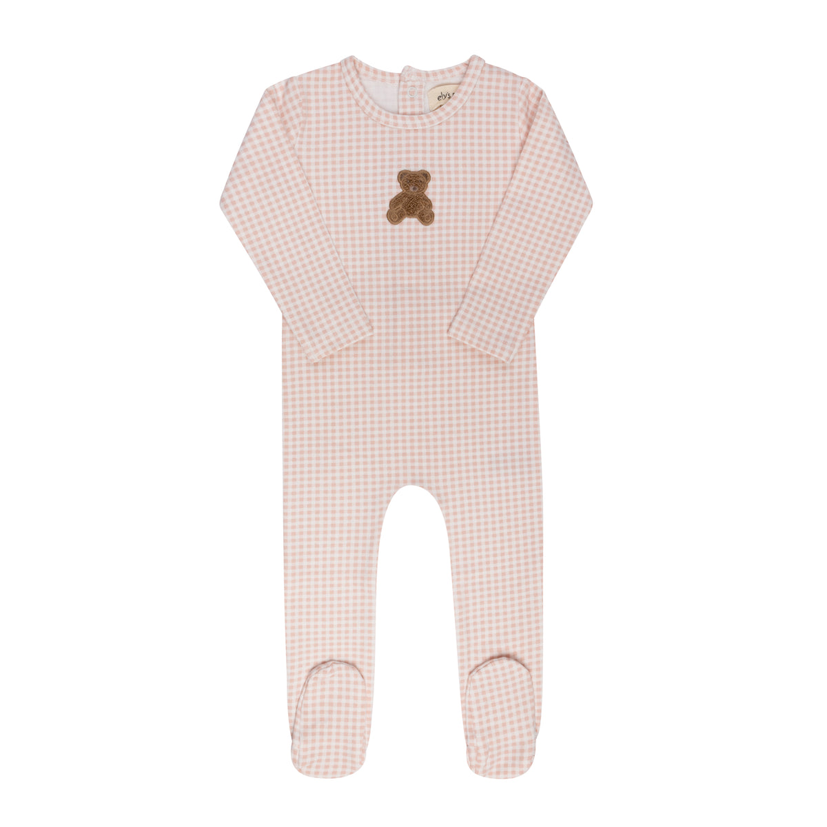 ELYS & CO. GINGHAM TEDDY COLLECTION FOOTIE