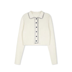 DAINTTI BY VELVETTE LABEL 2PC CONTRAST STITCH SWEATER WITH EYELET MIDI JUMPER