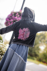 POET IRIS DENIM HOODIE TOP