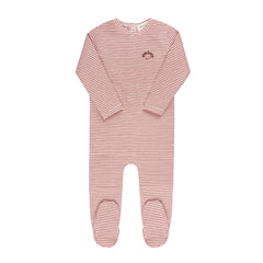 ELYS & CO. 2PC METALLIC STRIPE FOOTIE AND BEANIE SET