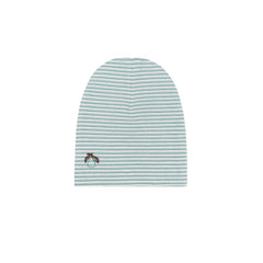ELYS & CO. 2PC METALLIC STRIPE FOOTIE AND BEANIE SET
