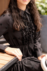 POET TEEN SARAI SHERPA DOT DRESS