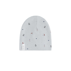ElYS&CO. 2PC NAUTICAL PRINT FOOTIE + BEANIE SET