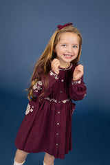 LOOMS FLORAL EMBROIDERED DRESS