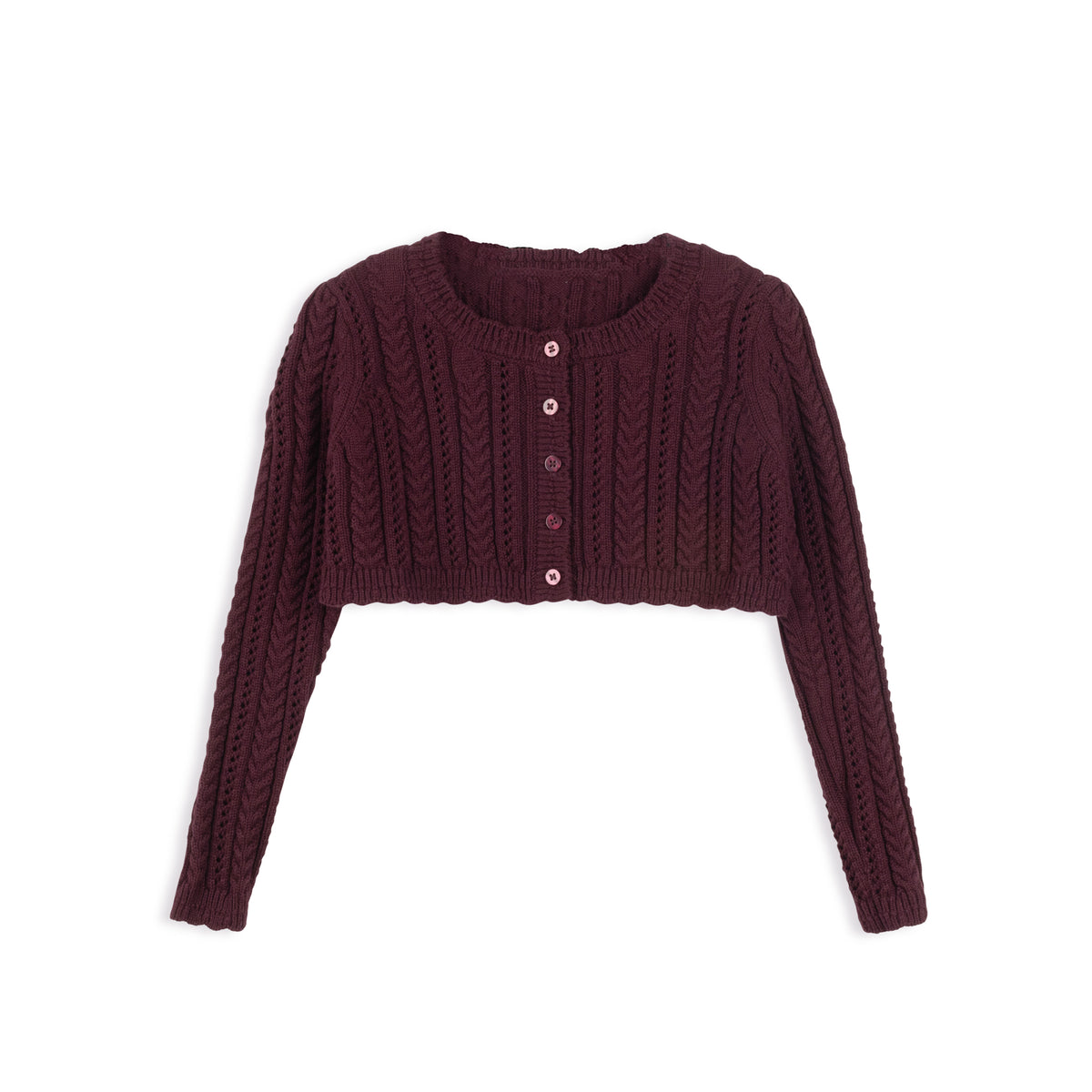 LOOMS CABLE POINTELLE CARDIGAN