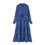 DAINTTI BY VELVETTE LABEL TIERED MIDI DRESS