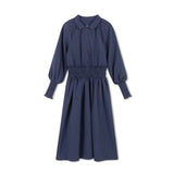 VELVETTE LABEL STRIPED WAISTED DRESS