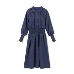 VELVETTE LABEL STRIPED WAISTED DRESS