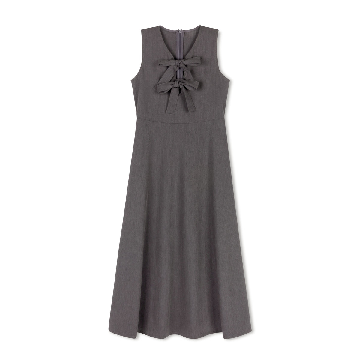 DAINTTI BY VELVETTE LABEL TWEED BOW MIDI JUMPER