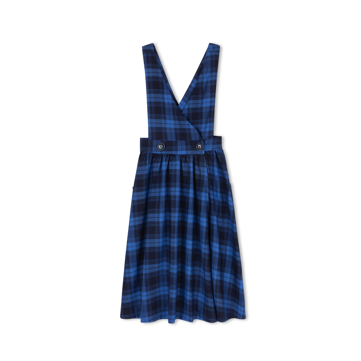 VELVETTE LABEL PLAID PINAFORE