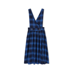 VELVETTE LABEL PLAID PINAFORE