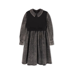 VELVETTE LABEL DENIM VEST DRESS