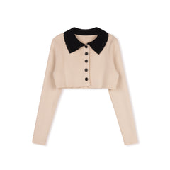 VELVETTE LABEL COLLAR SWEATER