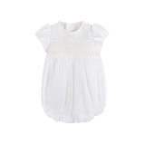 AMAYA EMBROIDERED SMOCKED ROMPER