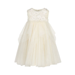 MAISON AVA MAELLE FLOWER APPLIQUE TULLE DRESS