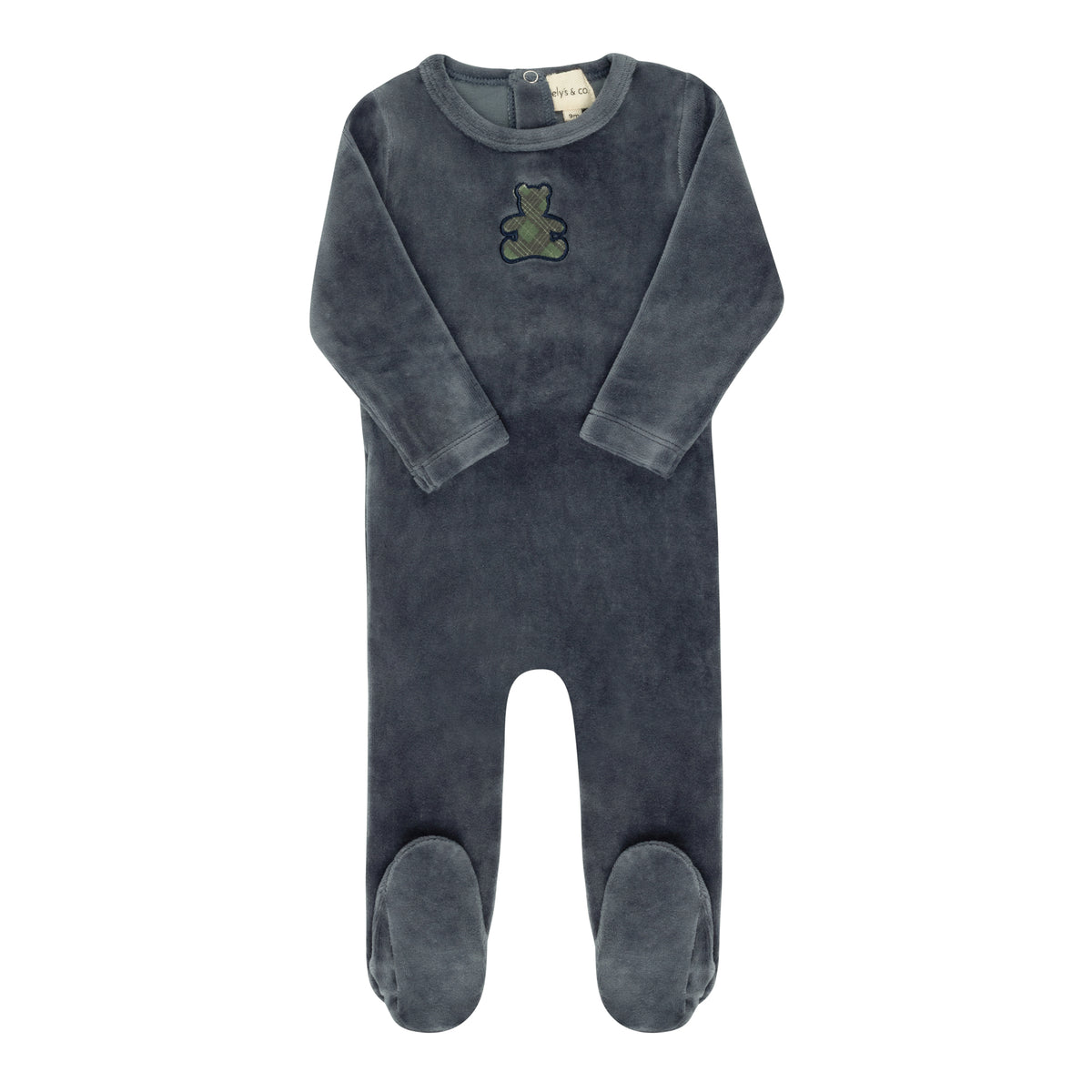 ELYS & CO. VELOUR PLAID FOOTIE