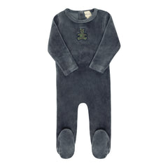 ELYS & CO. VELOUR PLAID FOOTIE