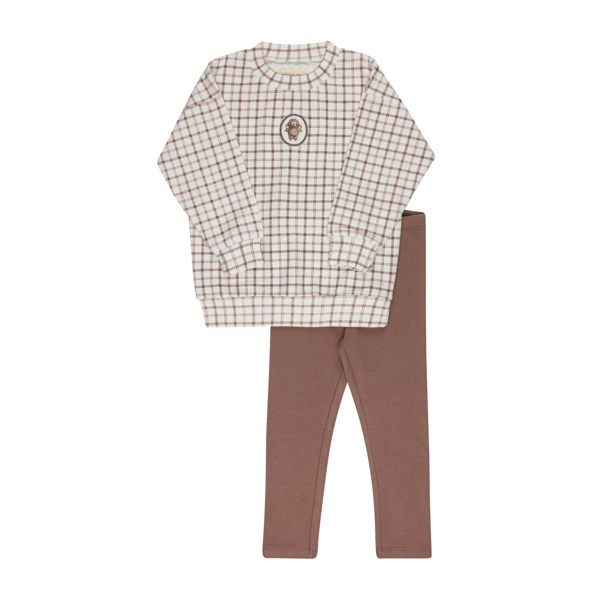 ELYS & CO. 2PC PLAID SHEEP PJS LOUNGE SET