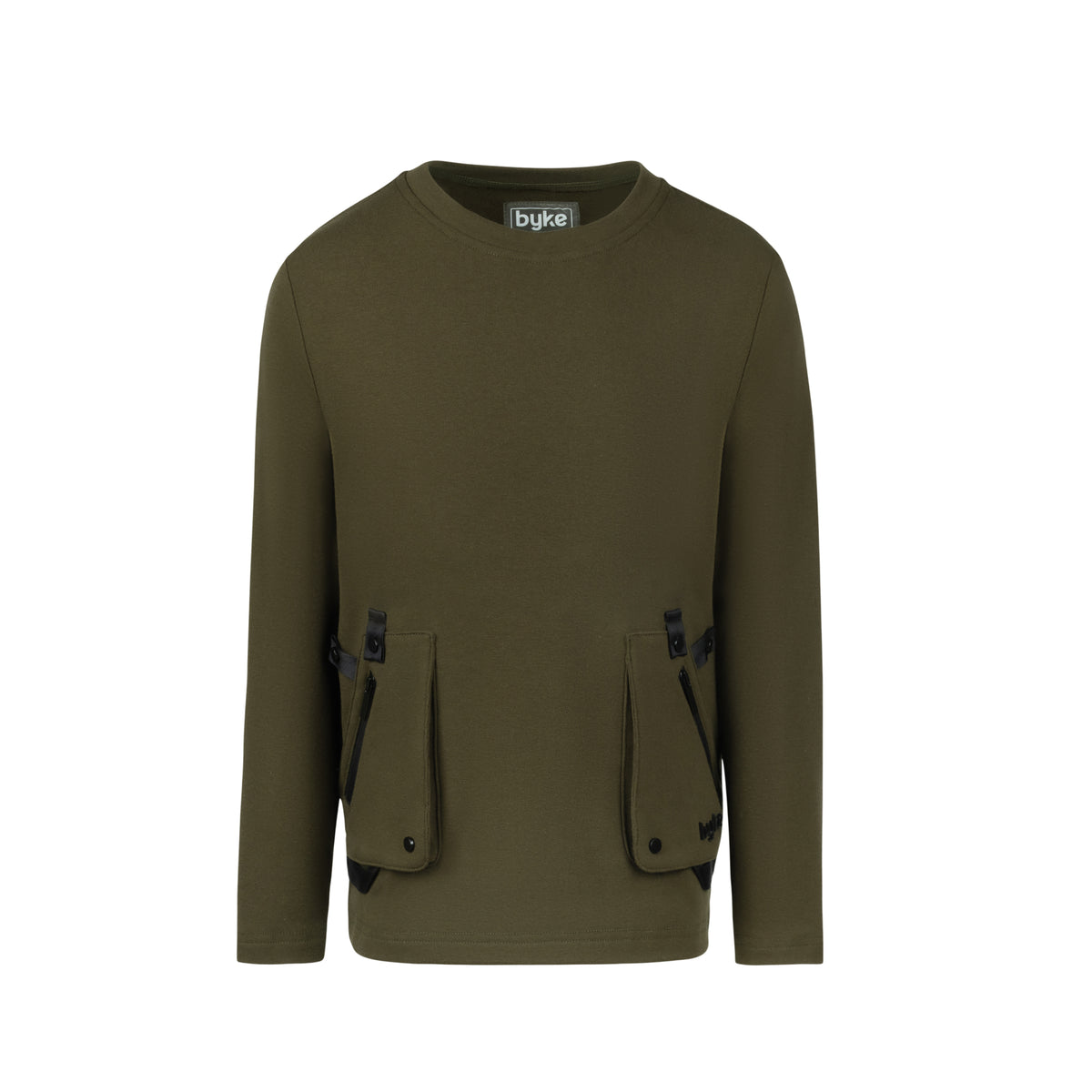 BYKE POCKET CREW NECK TOP