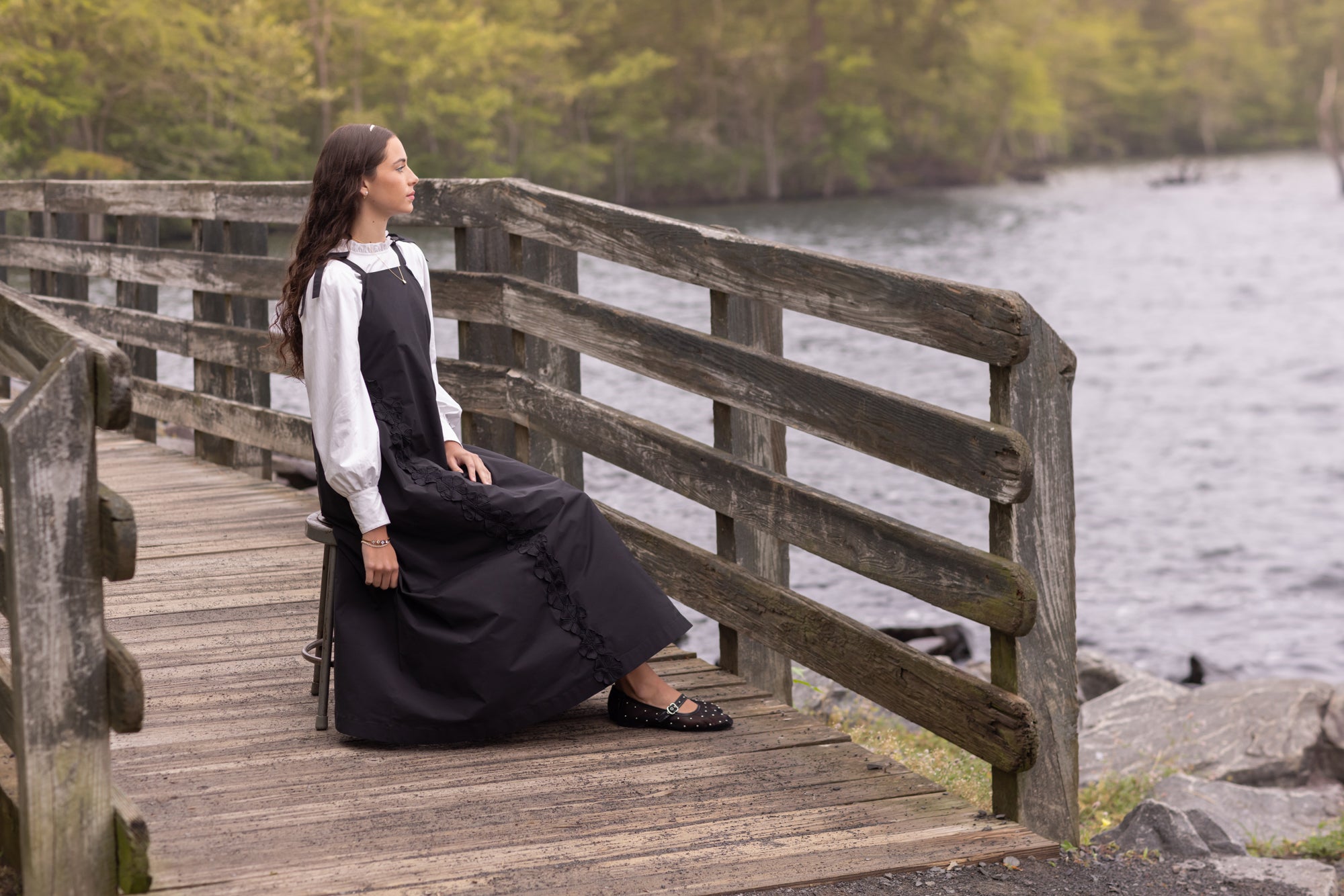 POET SADIE FUFFLE NECK BLOUSE WITH PEASANT SLEEVE