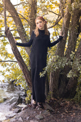 POET SUE V-NECK SUDED MAXI ROBE