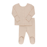 ELYS & CO. 3PC BABY CARDIGAN WITH FOOTED LEGGING AND BEANIE SET