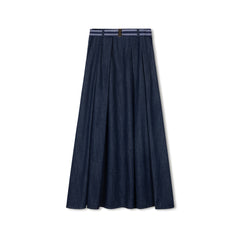 DAINTTI BY VELVETTE LABEL STRIPE ELASTIC BELT SKIRT