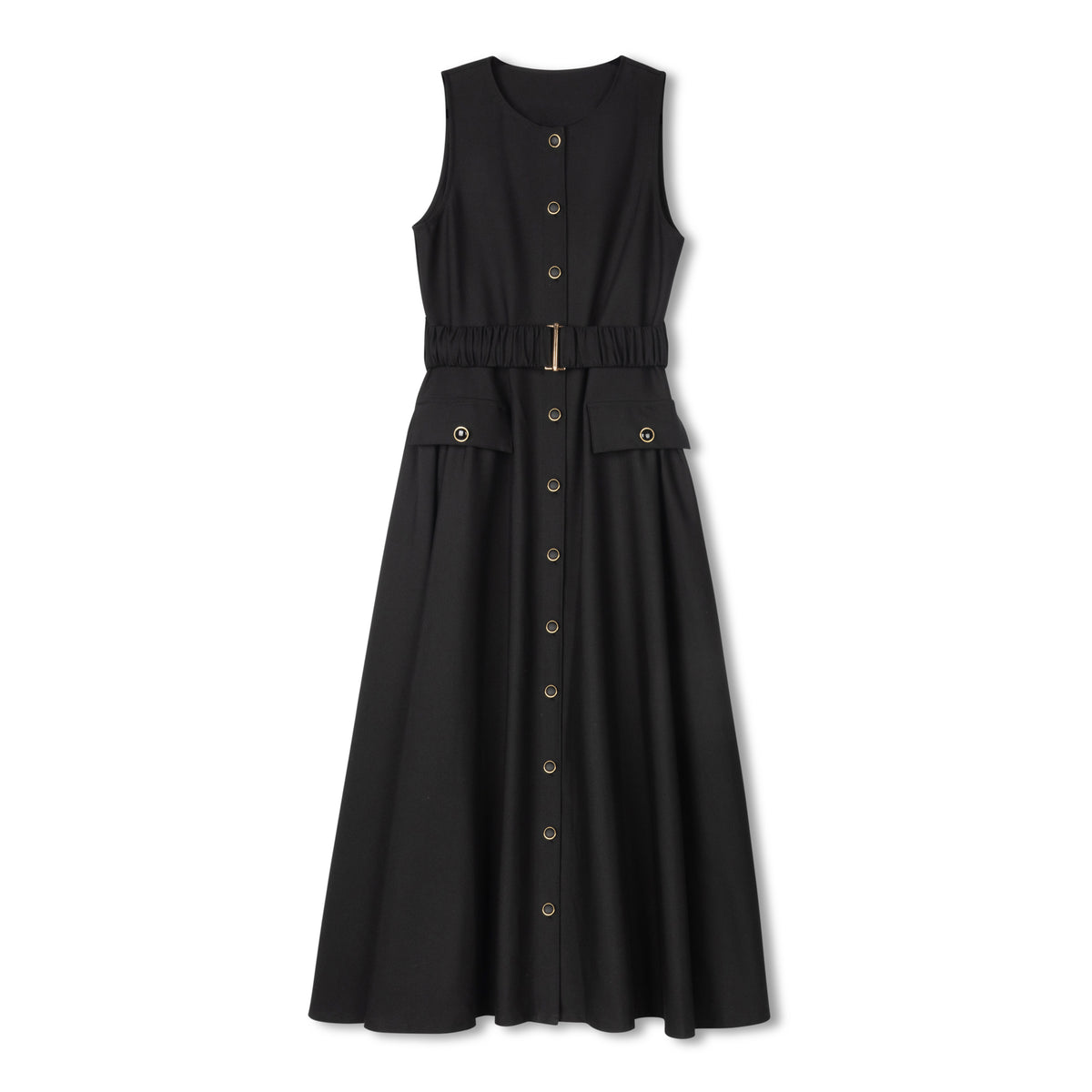 DAINTTI BY VELVETTE LABEL BELTED BUTTON DOWN JUMPER