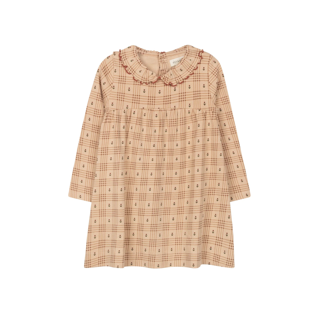 ELYS & CO. FLORAL PLAID DRESS