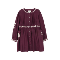 LOOMS FLORAL EMBROIDERED DRESS