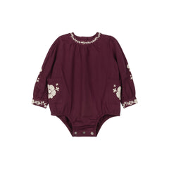 LOOMS FLORAL EMBROIDERED ROMPER
