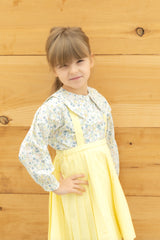NOU NELLE 2PC FLORAL BLOUSE WITH PLEATED JUMPER