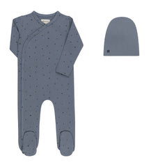 ELYS & CO. 2PC CLOVER PRINT FOOTIE+BEANIE SET