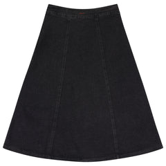 JAYBEE 2PC DENIM VEST PANELED MIDI SKIRT