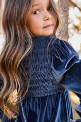 PASH MINI EMMA SMOCKED VELVET MAXI